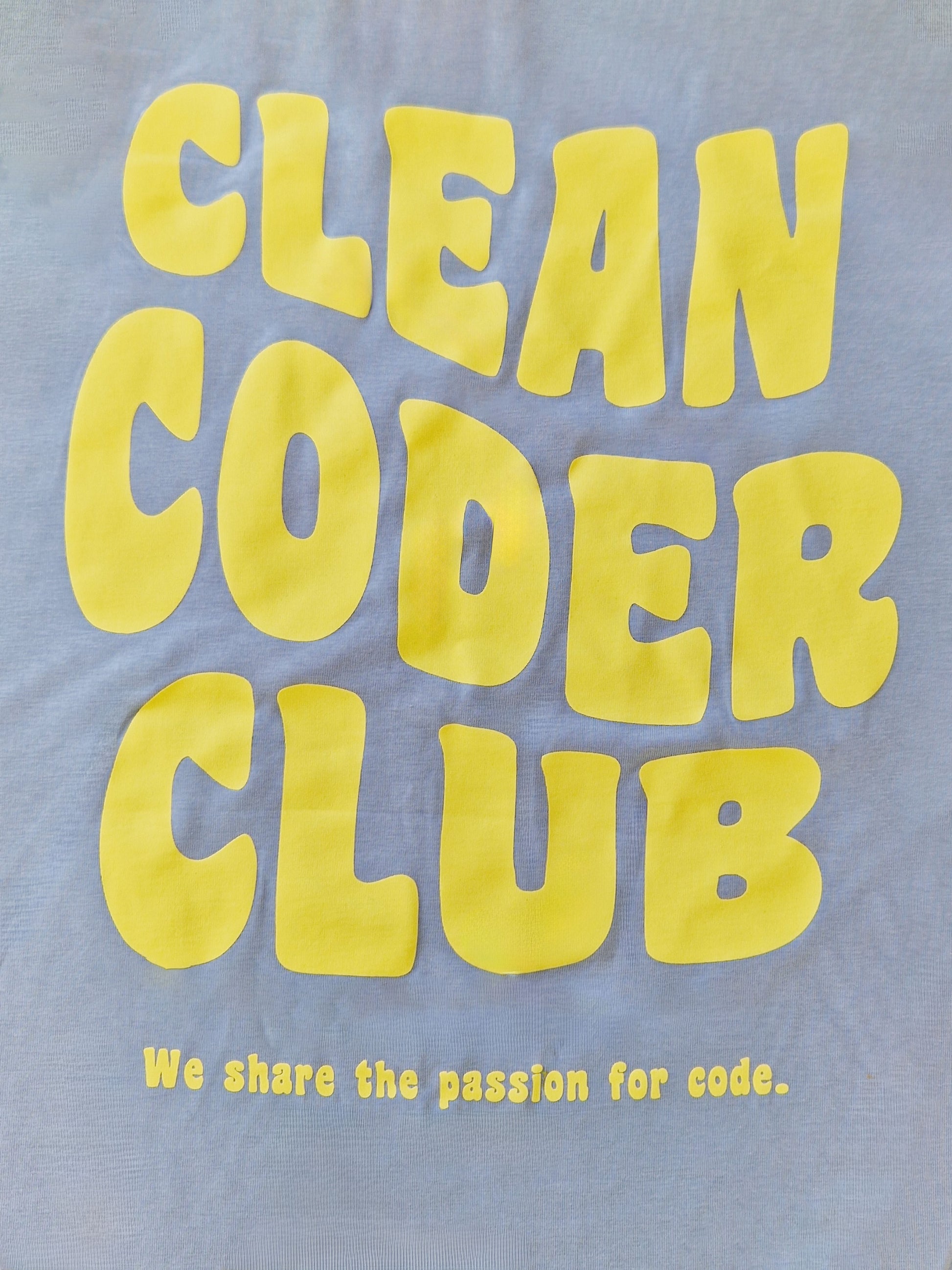 Coder / Programmer t-shirt Design "Clean Coder Club"
