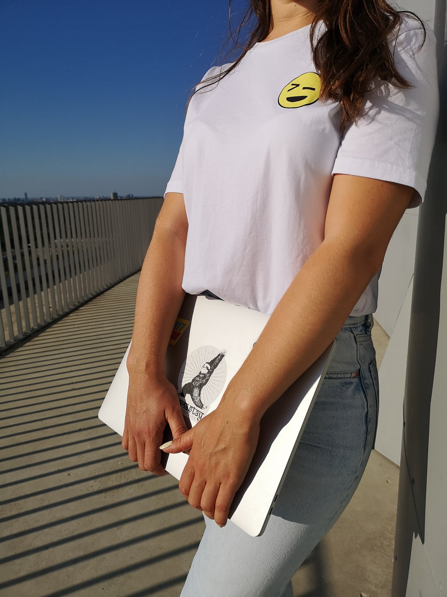 Women wearing the Coder / Programmer t-shirt "Code & Smile" from Clean Coder Club