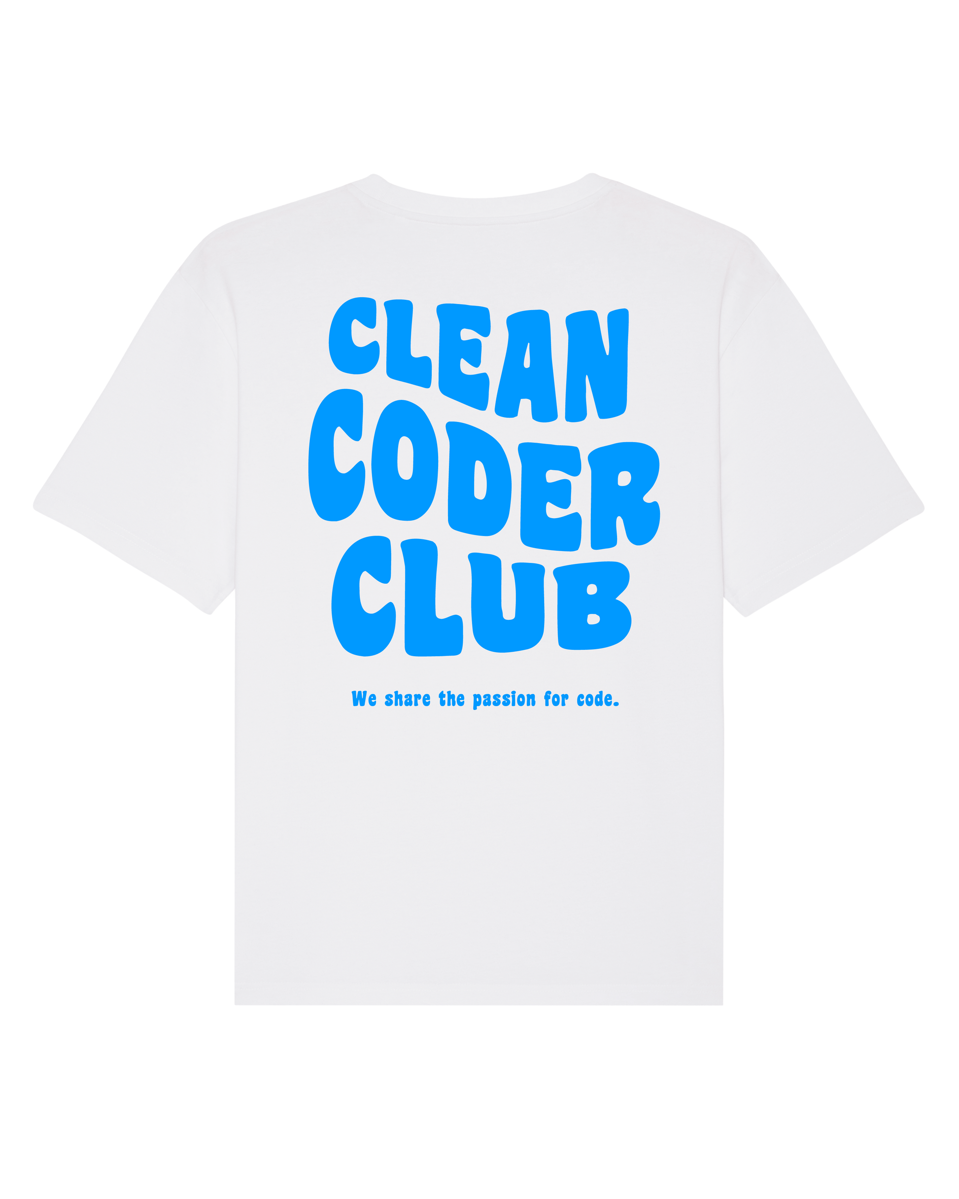 Coder / Programmer t-shirt "Clean Coder Club" in white