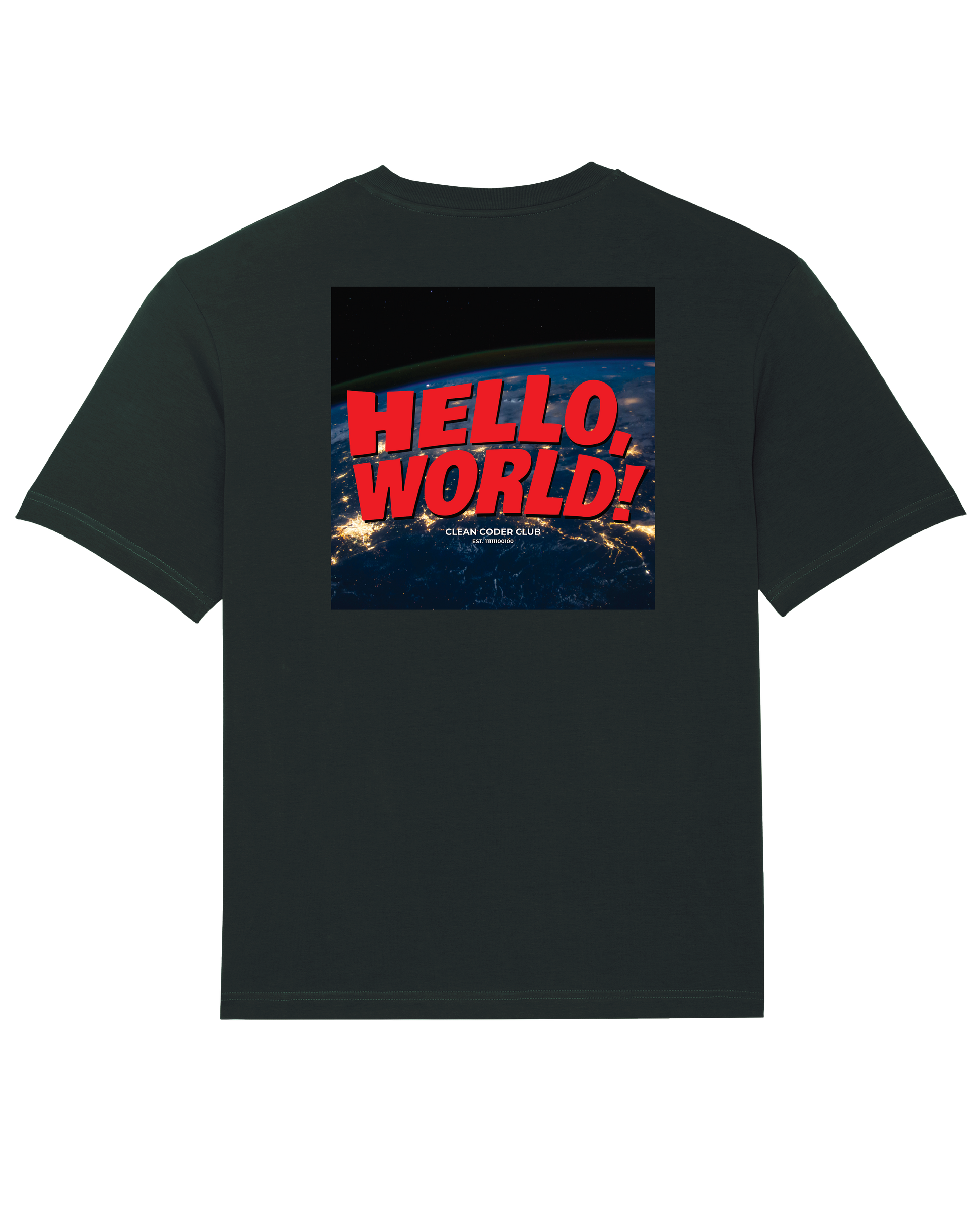 Coder / Programmer t-shirt with the "Hello World" Design from Clean Coder Club