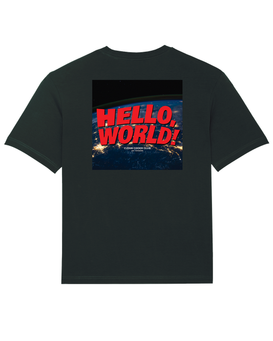 Coder / Programmer t-shirt with the "Hello World" Design from Clean Coder Club